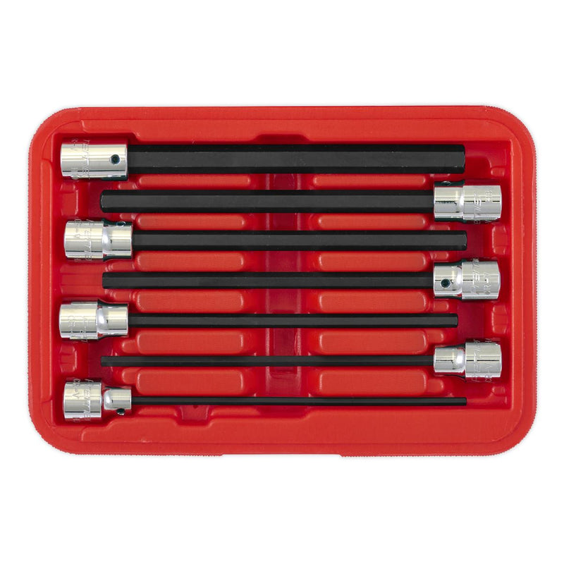 Hex Socket Bit Set 7pc 3/8"Sq Drive 150mm Metric