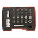 Sealey Premier TRX-P* & TRX-TS* Security Bit Set 1/4" & 3/8"Sq Drive 23pc AK6226