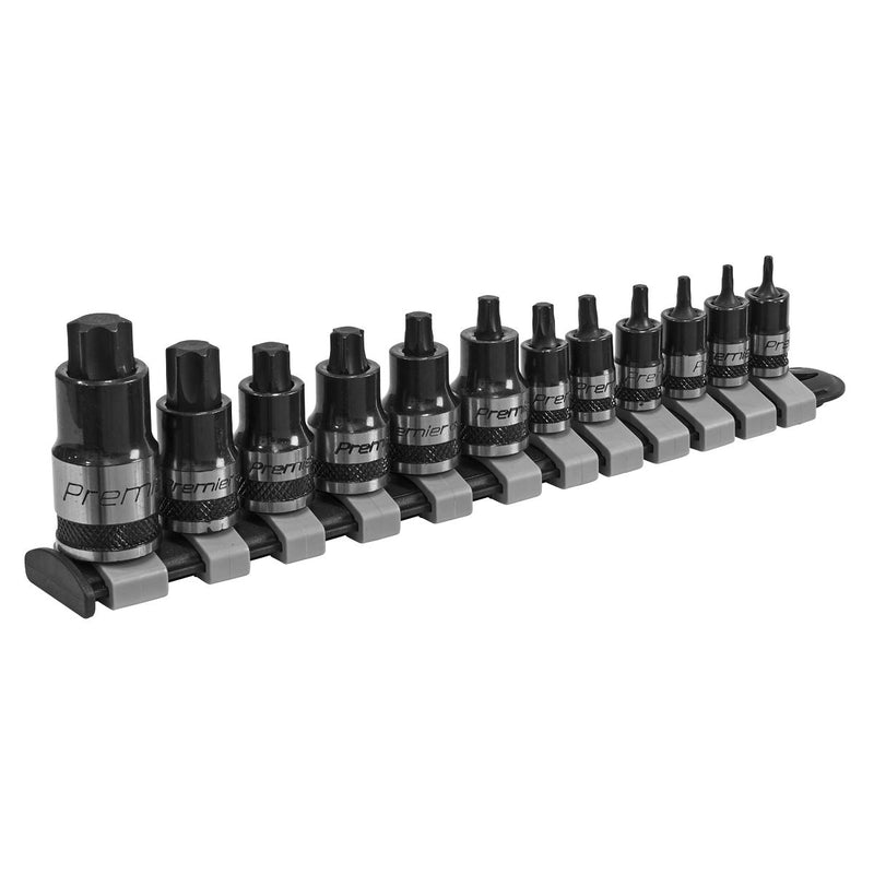 TRX-Star* Socket Bit Set 12pc Stubby 1/4", 3/8" & 1/2"Sq Drive Black Series