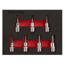 Sealey Premier Imperial Hex Socket Bit Set 3/8"Sq Drive 7pc AK6246