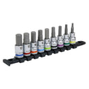 Sealey Hex Socket Bit Set Premier Platinum 3/8"Sq Drive 9pc AK6250