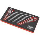 Sealey Premier Offset Double End Ring Spanner Set 8pc AK63257