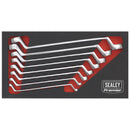 Sealey Premier Offset Double End Ring Spanner Set 8pc AK63257