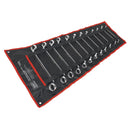 Sealey Premier Offset Double End Ring Spanner Set 12pc AK6328