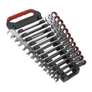 Sealey Premier Platinum Flexi-Head Ratchet Combination Spanner Set 12pc AK63942