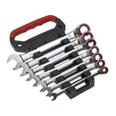 Sealey Premier Platinum Reversible Ratchet Combination Spanner Set 7pc AK63945