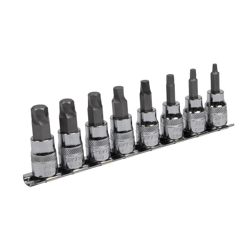 Hex Socket Bit Set Lock-On&trade; 8pc 3/8"Sq Drive Metric