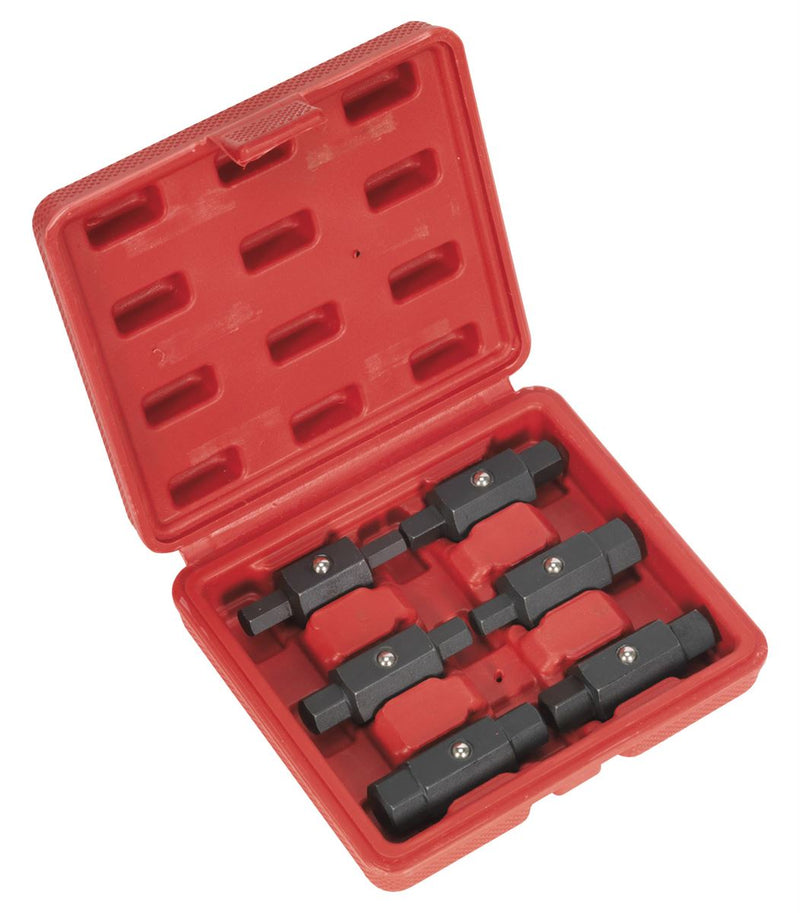 Oil Drain Plug Key Set 6pc Double End