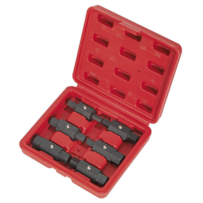 Oil Drain Plug Key Set 6pc Double End