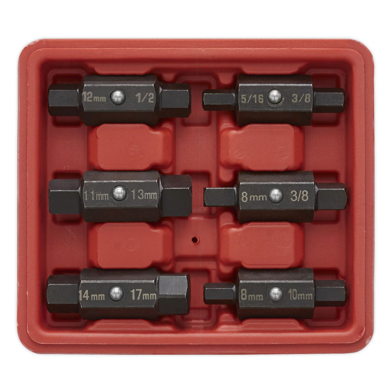 Oil Drain Plug Key Set 6pc Double End