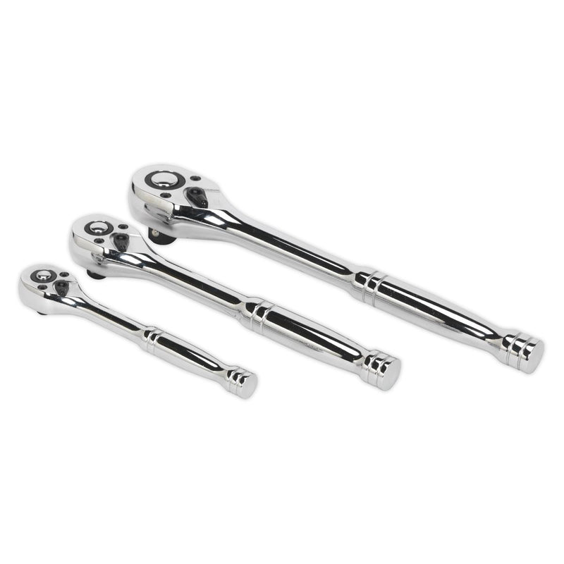 Ratchet Wrench Set 3pc Pear-Head Flip Reverse