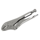 Sealey Premier Locking Pliers Curved Jaws 225mm 0-47mm Capacity AK6821
