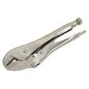 Sealey Premier Locking Pliers Straight Jaws 225mm 0-44mm Capacity AK6823