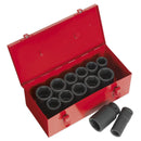 Sealey Premier Metric/Imperial Deep Impact Socket Set 3/4"Sq Drive 13pc AK687