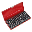 Sealey Premier Metric/Imperial Socket Set 1/4"Sq Drive 41pc AK690