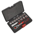 Sealey Premier Low Profile Go-Through Socket Set 14pc AK6926
