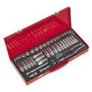 Sealey Premier Metric/Imperial Socket Set 3/8"Sq Drive 45pc AK692