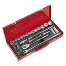Sealey Premier Metric/Imperial Socket Set 1/2"Sq Drive 32pc AK693