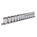Sealey Premier Total Drive&reg; Socket Set 1/4"Sq Drive 13pc AK69813