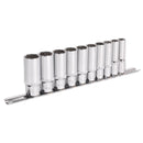 Sealey Premier Total Drive&reg; Deep Socket Set 3/8"Sq Drive 10pc AK69910D