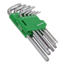 Sealey Premier Long Security TRX-Star* Key Set 9pc AK7162