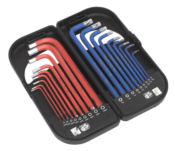 TRX-Star* & Ball-End Hex Key Set 18pc Long Anti-Slip