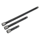Sealey Premier Black Wobble/Rigid Extension Bar Set 3/8"Sq Drive 3pc AK7691