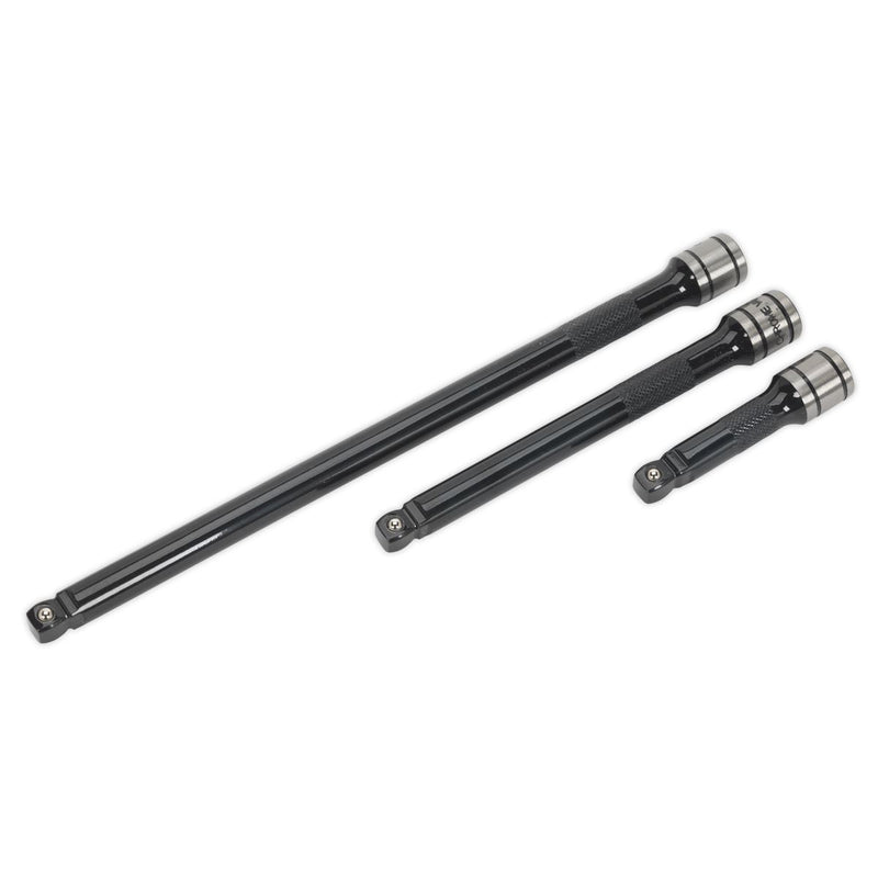 Wobble/Rigid Extension Bar Set 3pc 3/8"Sq Drive - Premier Black