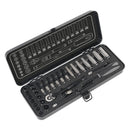 Sealey Premier Black Socket Set 1/4"Sq Drive 32pc AK7970