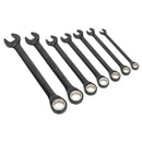 Sealey Premier Black Combination Ratchet Spanner Set 7pc AK7978
