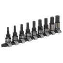 Sealey Premier Black Hex Key Socket Bit Set 3/8"Sq Drive 9pc AK7986