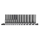 Sealey Premier Black Deep Socket Set 1/4"Sq Drive 13pc AK7991