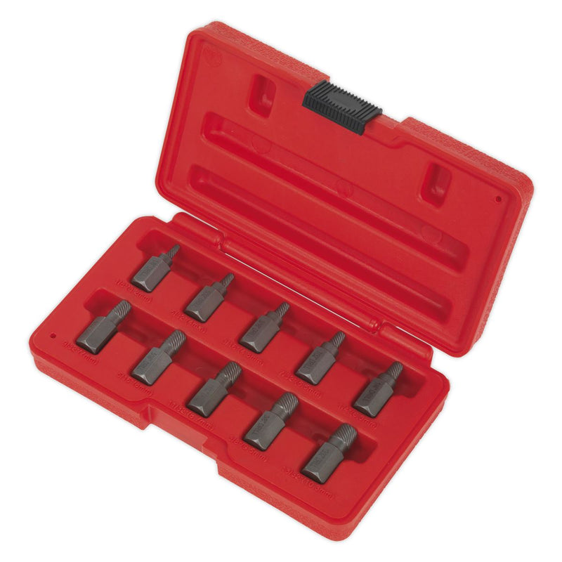 Sealey Multi Spline Screw Extractor Set Broken Stud Bolt Remover AK8181