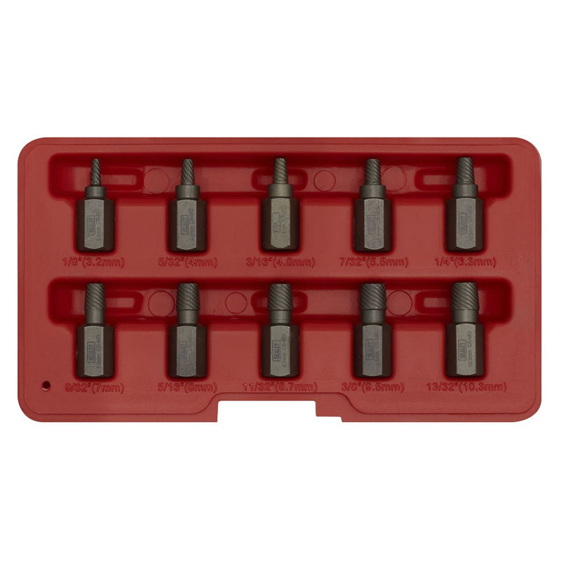 Sealey Multi Spline Screw Extractor Set Broken Stud Bolt Remover AK8181