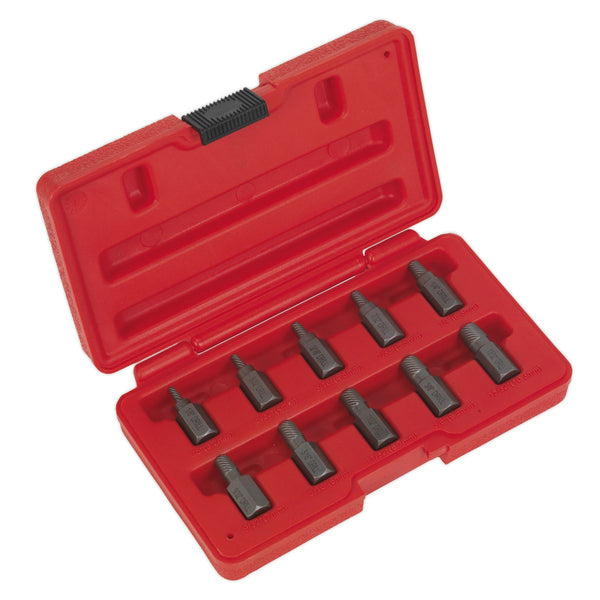 Sealey Multi Spline Screw Extractor Set Broken Stud Bolt Remover AK8181