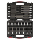 Sealey Premier Platinum Spline Socket Bit Set 3/8"Sq Drive 26pc AK89002