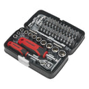Sealey Premier Socket & Bit Set 1/4"Sq Drive 38pc AK8945