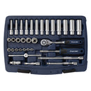 Sealey Premier Socket Set 1/4"Sq Drive 33pc AK8990