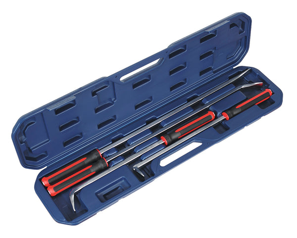 Pry Bar Set 4pc Heavy-Duty with Hammer Cap