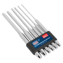 Sealey Premier Long Parallel Pin Punch Set 6pc AK9128L