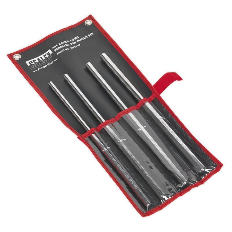 Parallel Pin Punch Set 4pc Extra-Long