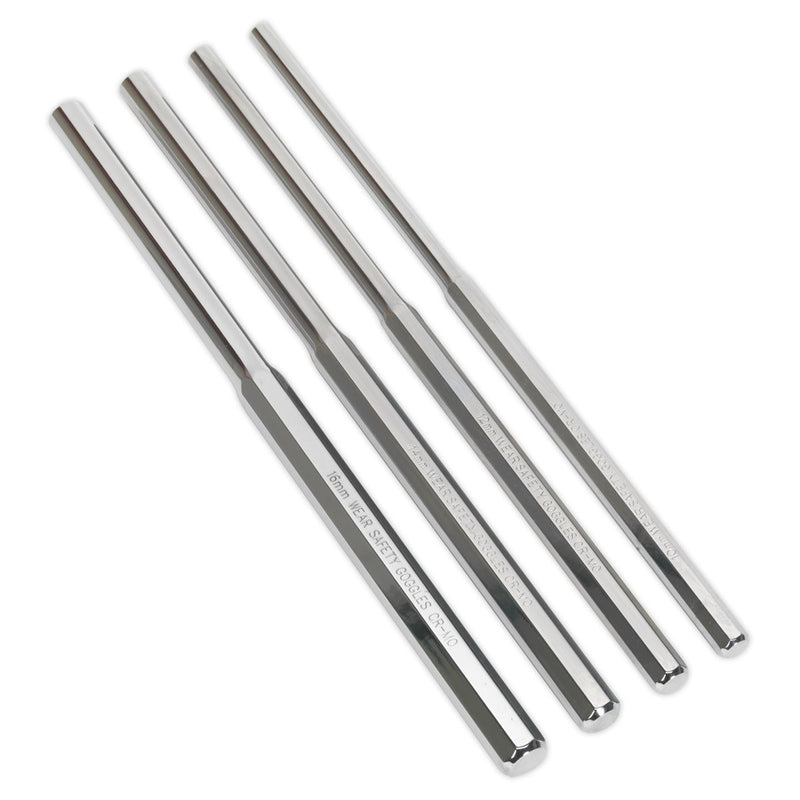 Parallel Pin Punch Set 4pc Extra-Long