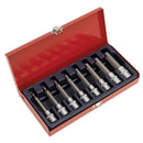 Sealey Premier Hex Socket Bit Set 1/2"Sq Drive 8pc AK9310