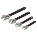 Sealey Premier Adjustable Wrench Set Ni-Fe Finish 4pc AK9935