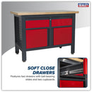 Sealey Workbench with 2 Drawers & 2 Cupboards AP1372A