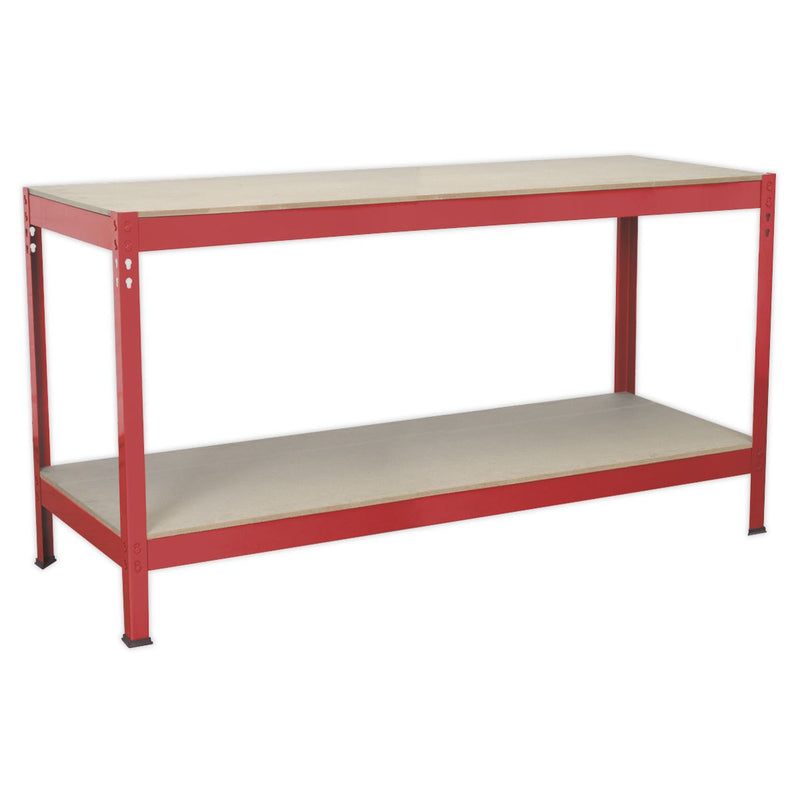 Workbench 1.53m Steel Wooden Top