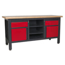 Sealey Workbench with 2 Drawers, 2 Cupboards & Open Storage AP1905A
