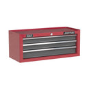 Sealey American PRO&reg; Mid-Box Tool Chest 3 Drawer - Red/Grey AP22309BB