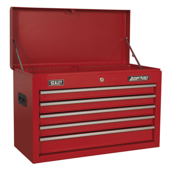 Topchest 5 Drawer with Ball-Bearing Slides - Red