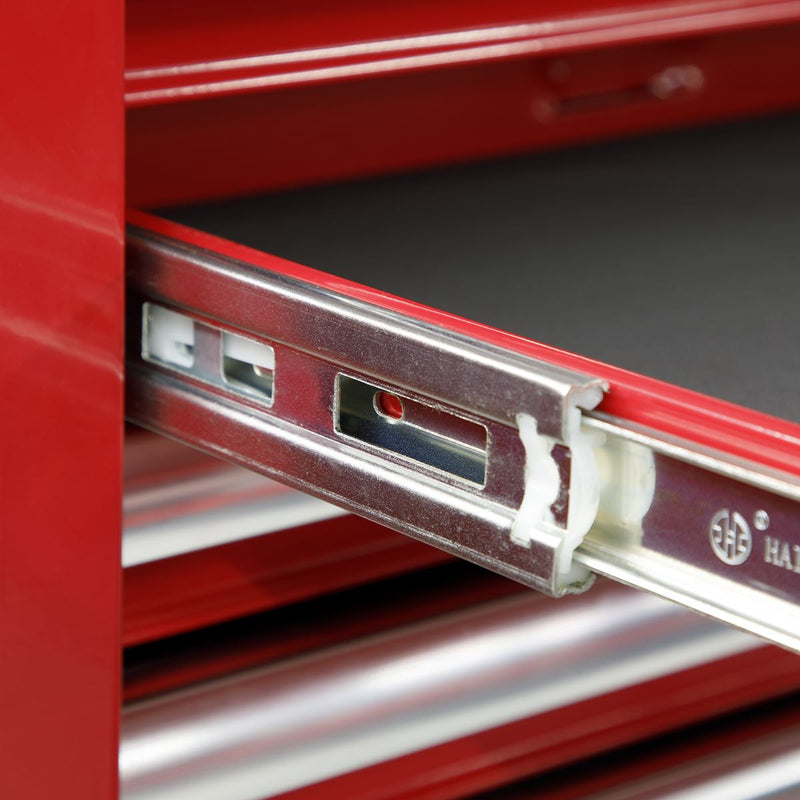 Rollcab 6 Drawer with Ball-Bearing Slides - Red